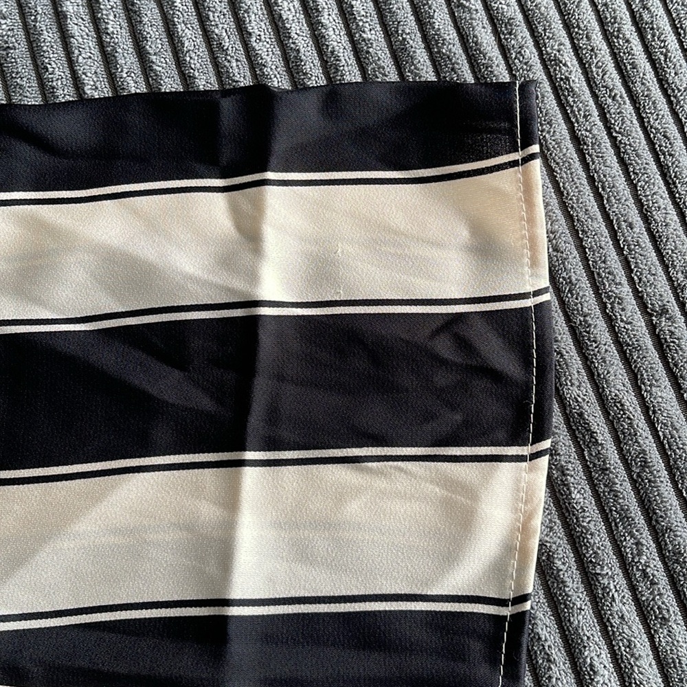 H & M satin NWT bathrobe medium lightweight striped tie waist black cover up‎ - Picture 8 of 8